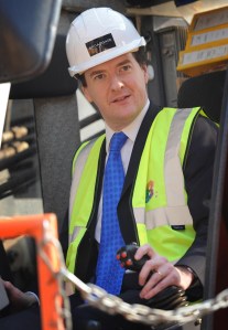 The obligatory Osborne-in-a-hard-hat shot. (HM Treasury)