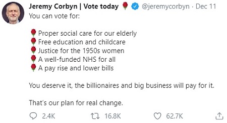 Corbyn tweet